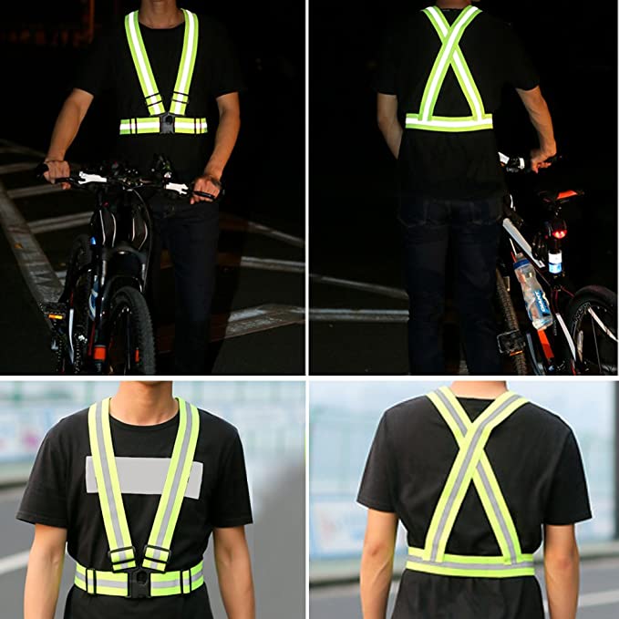 TRIXES Unisex Adjustable High Visibility Vest - Reflective Safety Harness