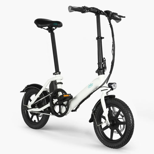 Fiido D3 Pro  Electric Bike with mudgaurds white/ black